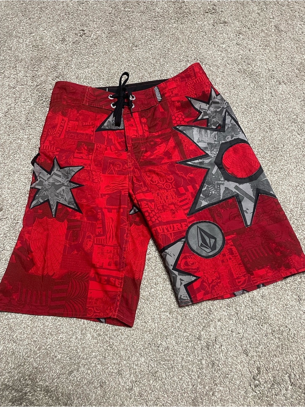 Y2K Volcom Bruce Irons Star Collage Board Shorts Men’s Size 32